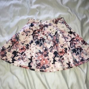 Bethany Mota Floral Print Skater Skirt